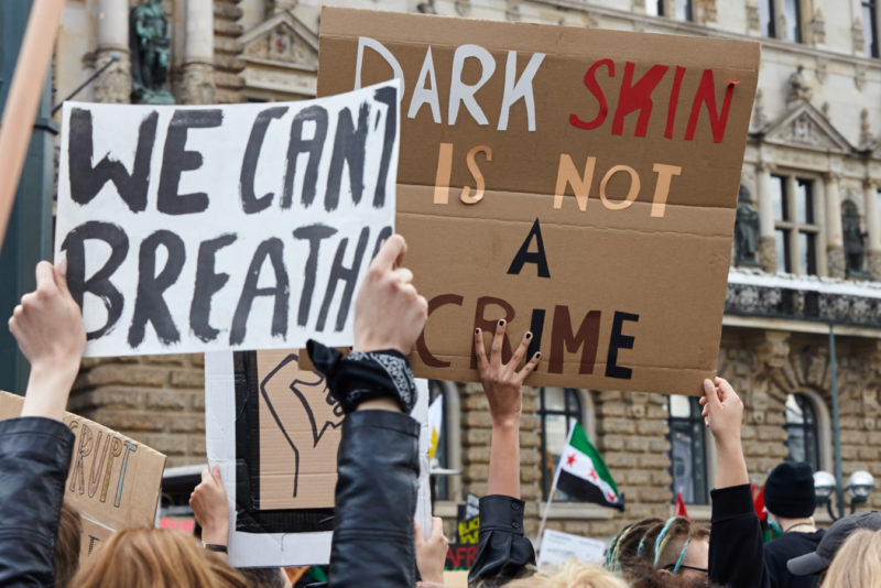 We can´t Breath auf der Black Lives Matter-Demo in Hamburg